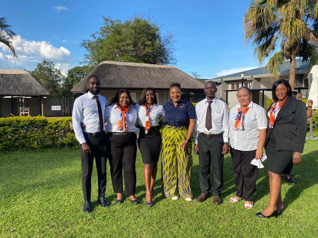 Training participants listening